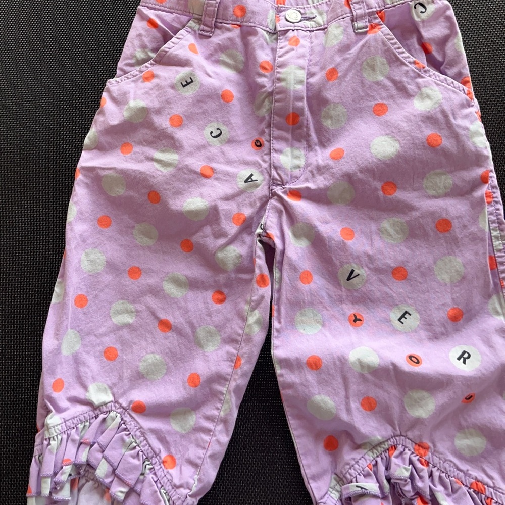 Young Versace Kids Polka Dot Pants - Purple and Orange